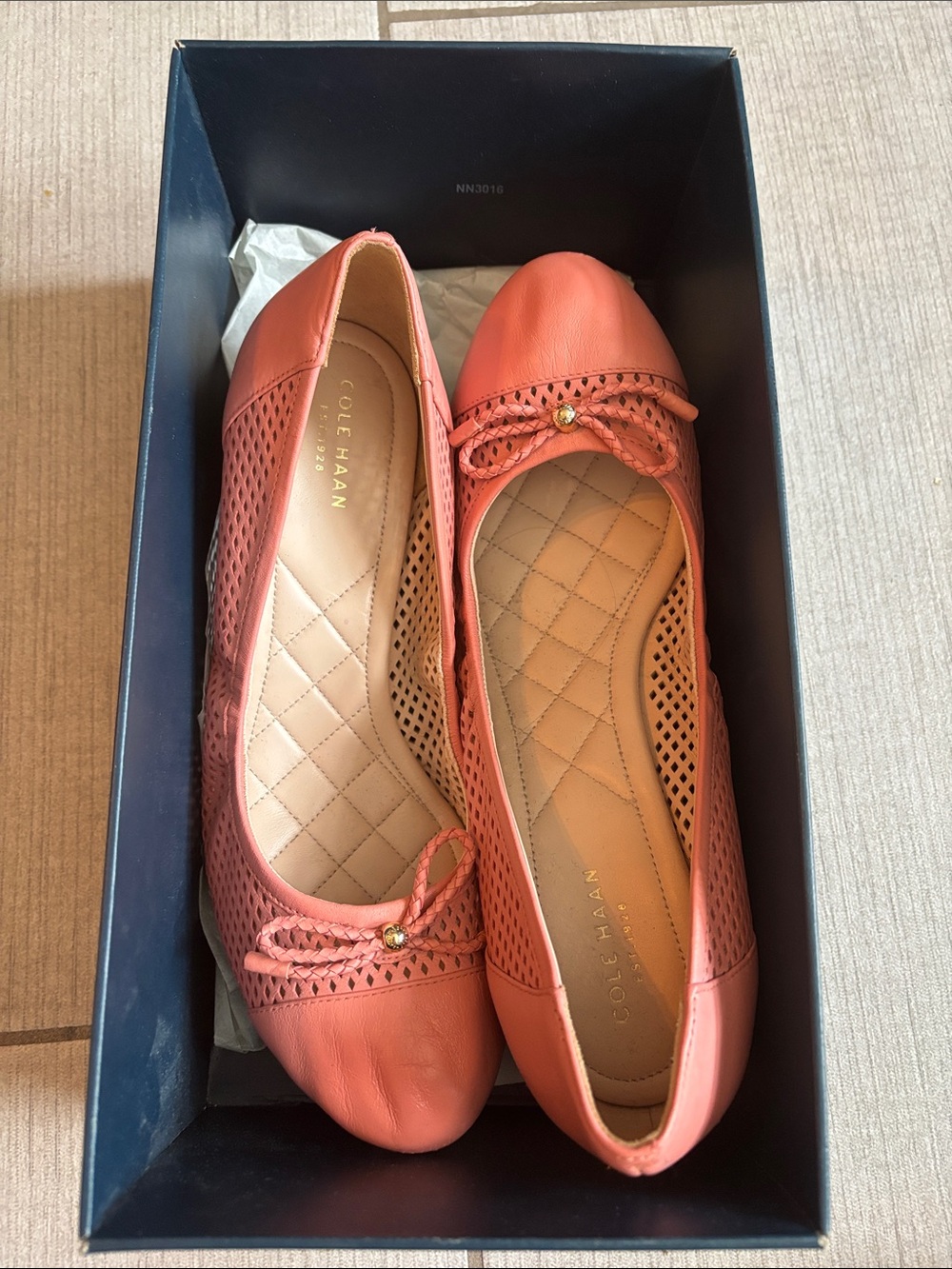 Cole Haan Tali Wedge Pumps, Pink Slip-On, Leather, & Breathable - Picture 7 of 8